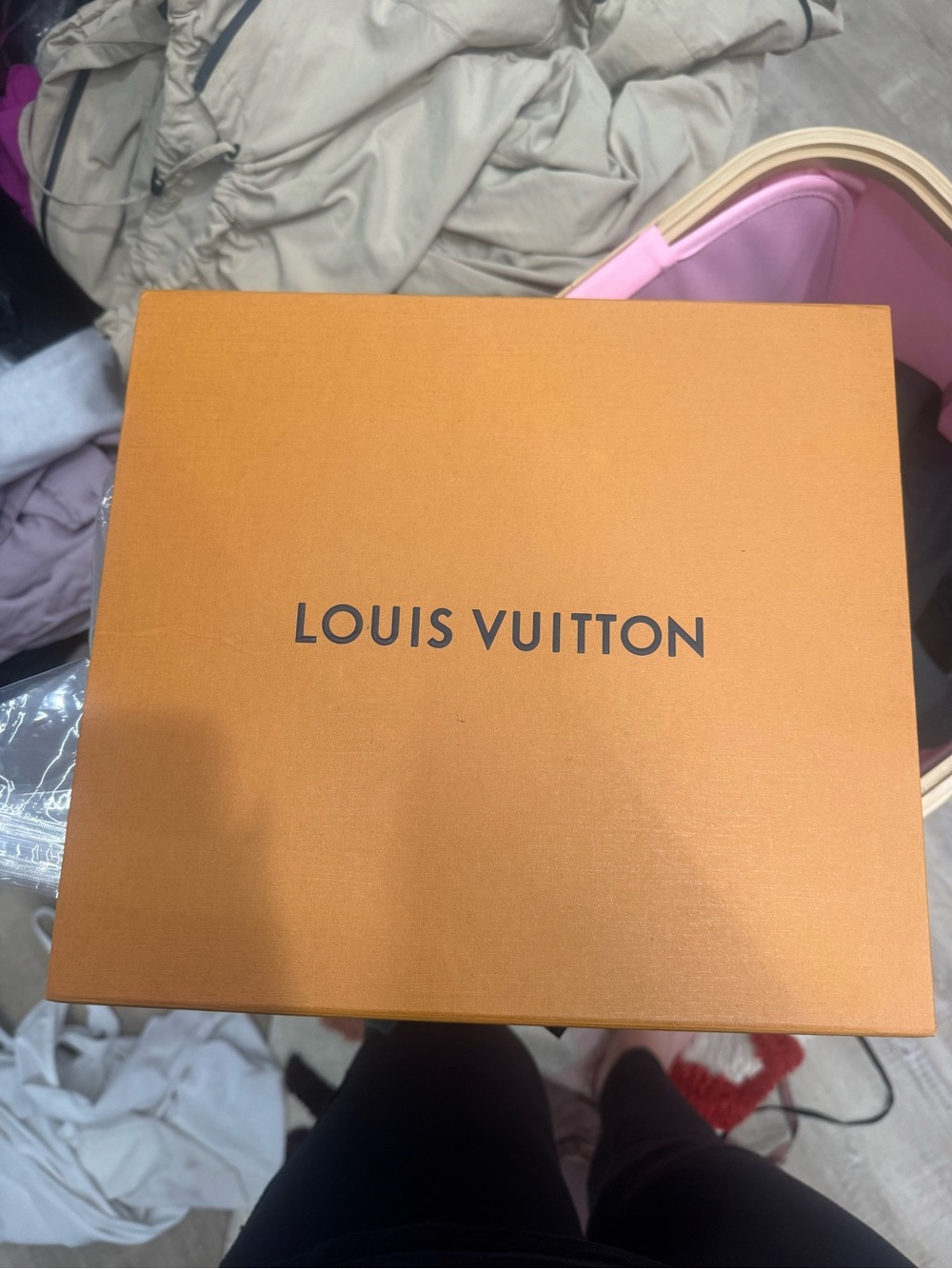 Louis Vuitton Orange Box with Black Logo
